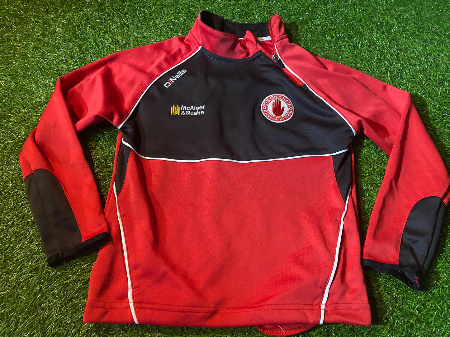 Co Tyrone GAA Gaelic Football Ireland Irish Kids Medium Boys / Girls 7-8 Year Old Zip Up Top