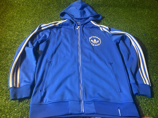 Rare Vintage Adidas Sports Medium Mans Full Zip Up Tracksuit Type Hooded / Hoody Jacket