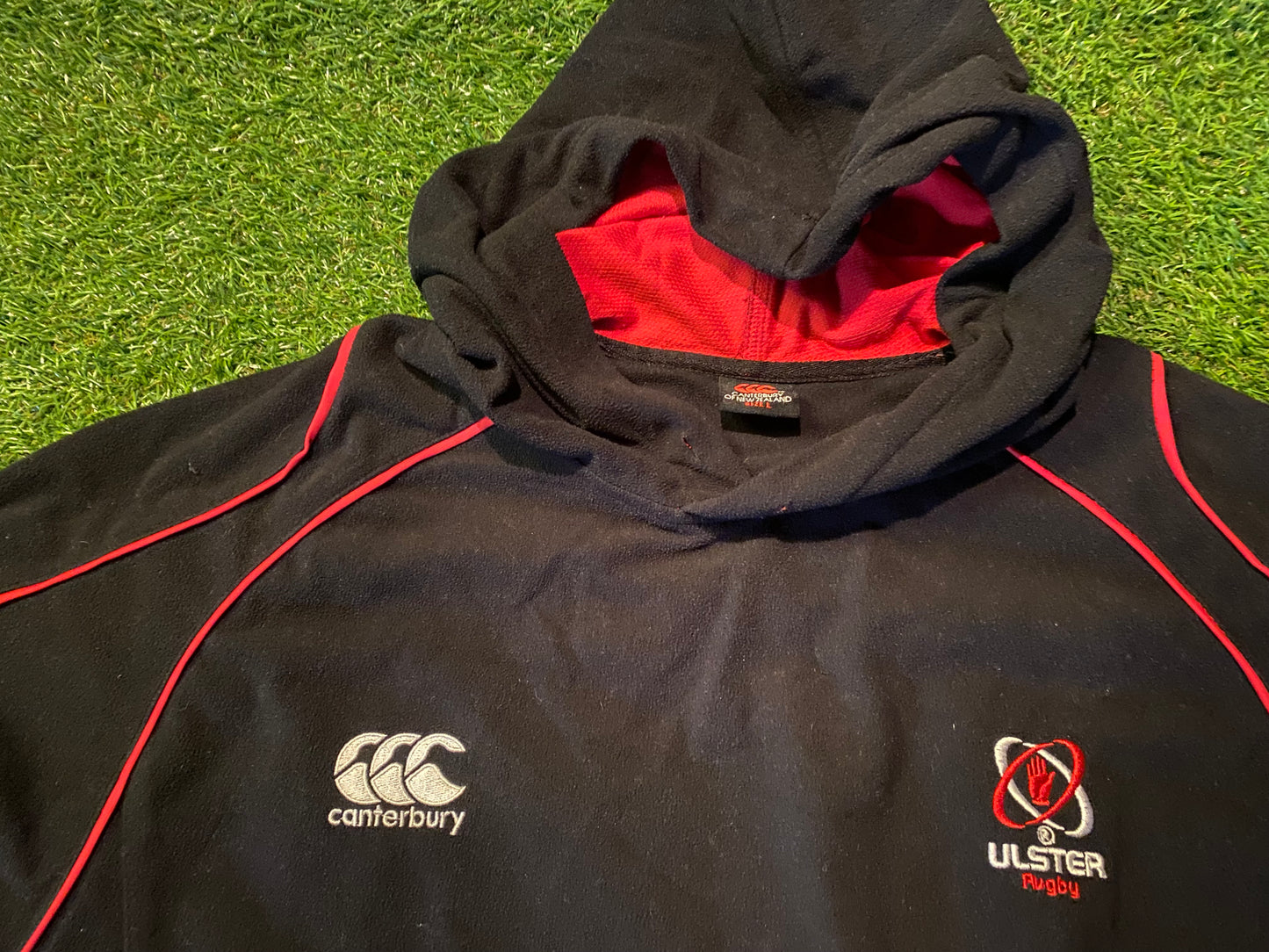 Ulster Northern Ireland Rugby Union Large Mans Vintage Soft Hoody Hooded Top