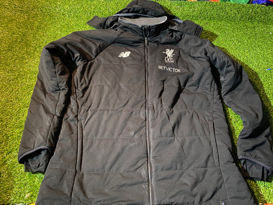 Liverpool FC England Football Big XXL 2XL Mans Long Padded New Balance Winter Coat