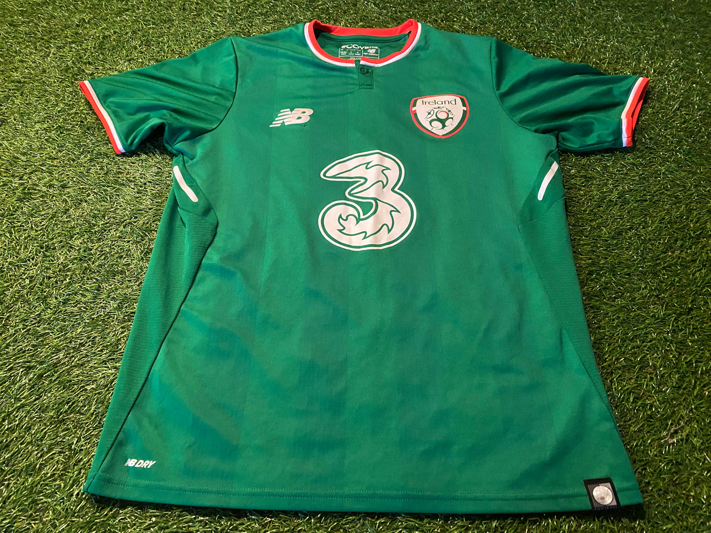 Republic of Ireland Eire Irish Football Soccer Small Mans New Balnce Made Home Jersey