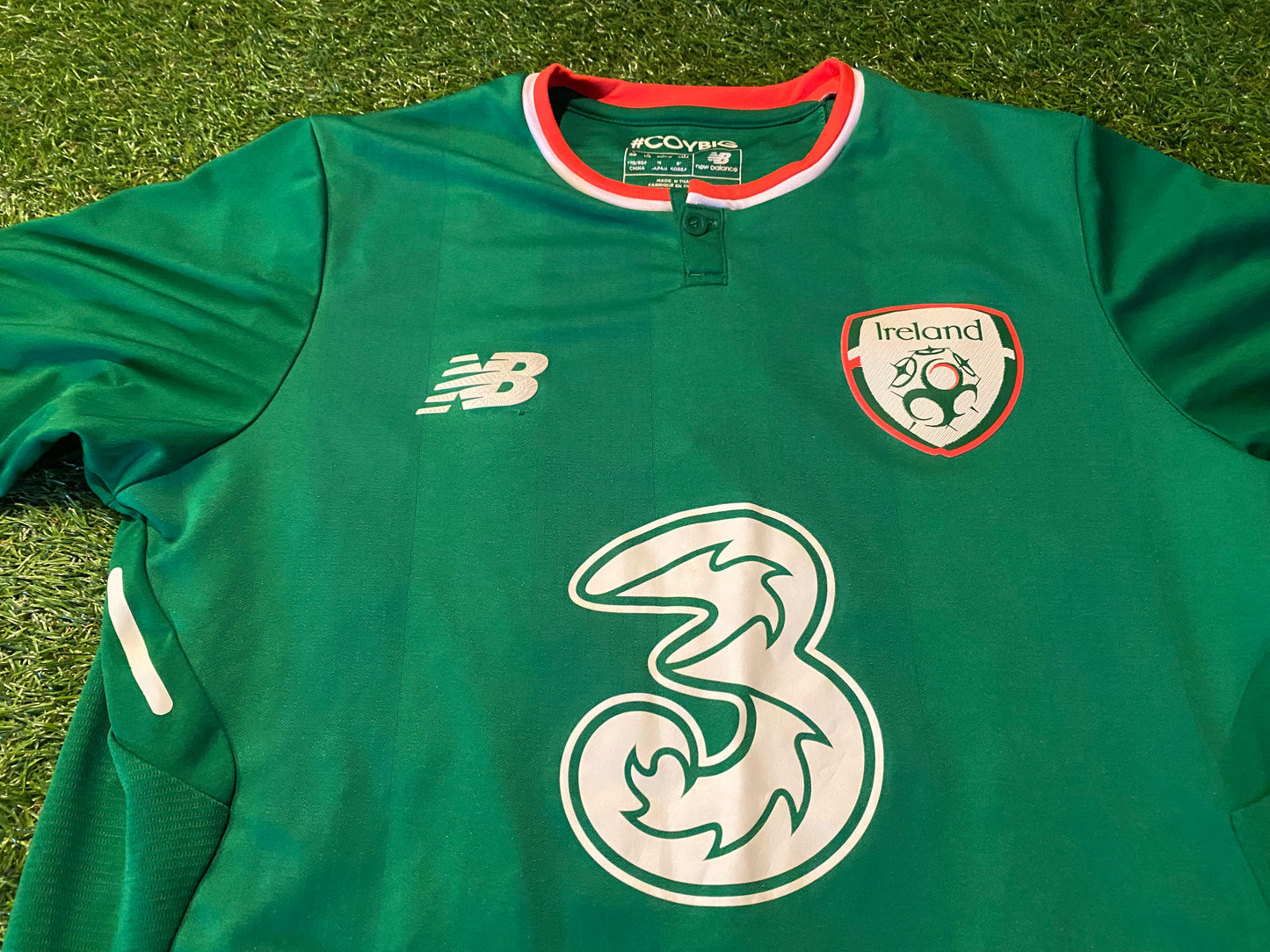Republic of Ireland Eire Irish Football Soccer Small Mans New Balnce Made Home Jersey