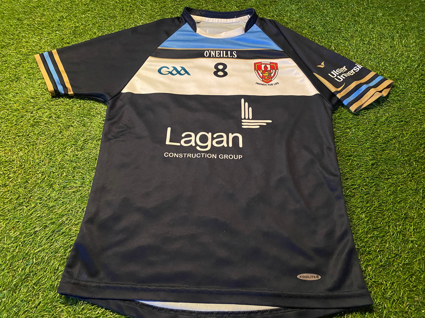 Ulster University Hurling GAA Gaelic Football Small Mans Match Worn Tight Fit no0 Jersey