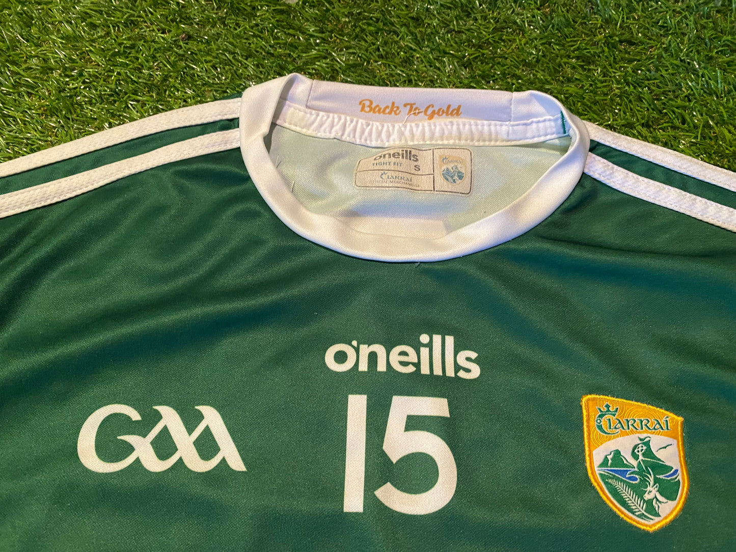 Co Kerry Ireland Eire Hurling GAA Gaelic Football Small Mans Match Worn Tight Fit no15 Jersey