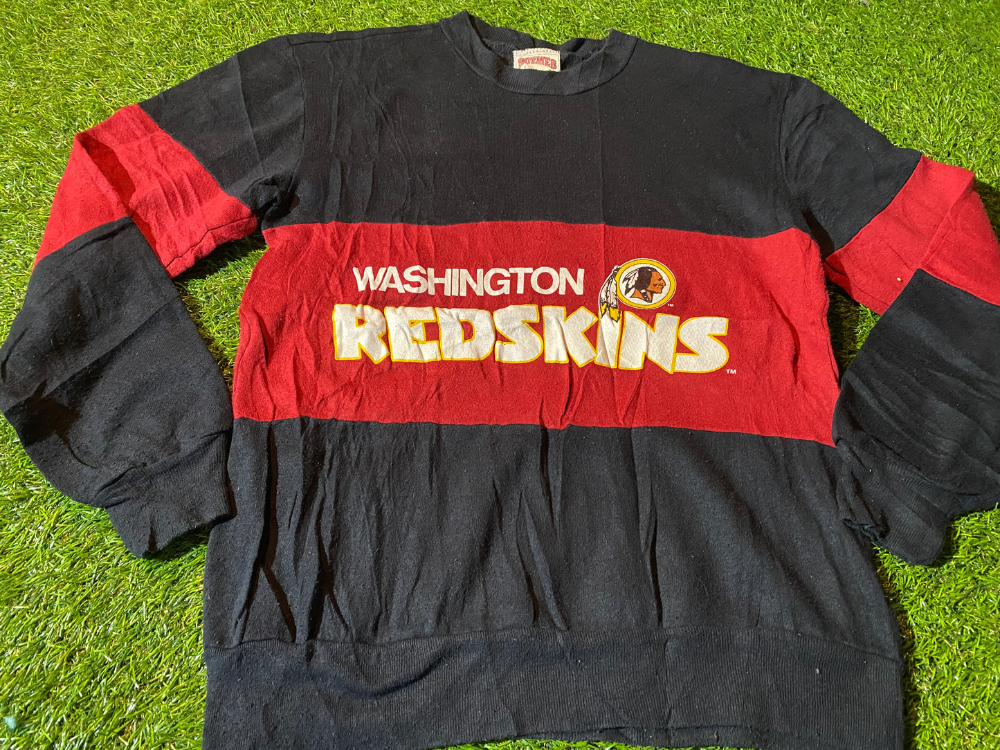 Washington Redskins USA NFL American Football Vintage Small Mans Nutmeg Top / Sweater