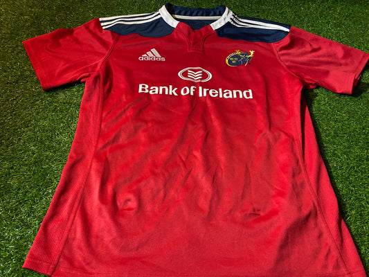 Munster Eire Irish Rugby Union Football XL Extra Large Mans Adidas Home Shirt