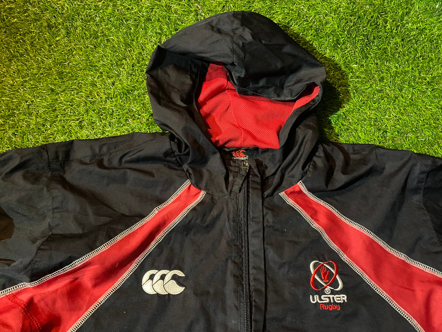 Ulster Northern Ireland Rugby Union Small Mans Breathable Lined CCC Zip up Hooded Jacket