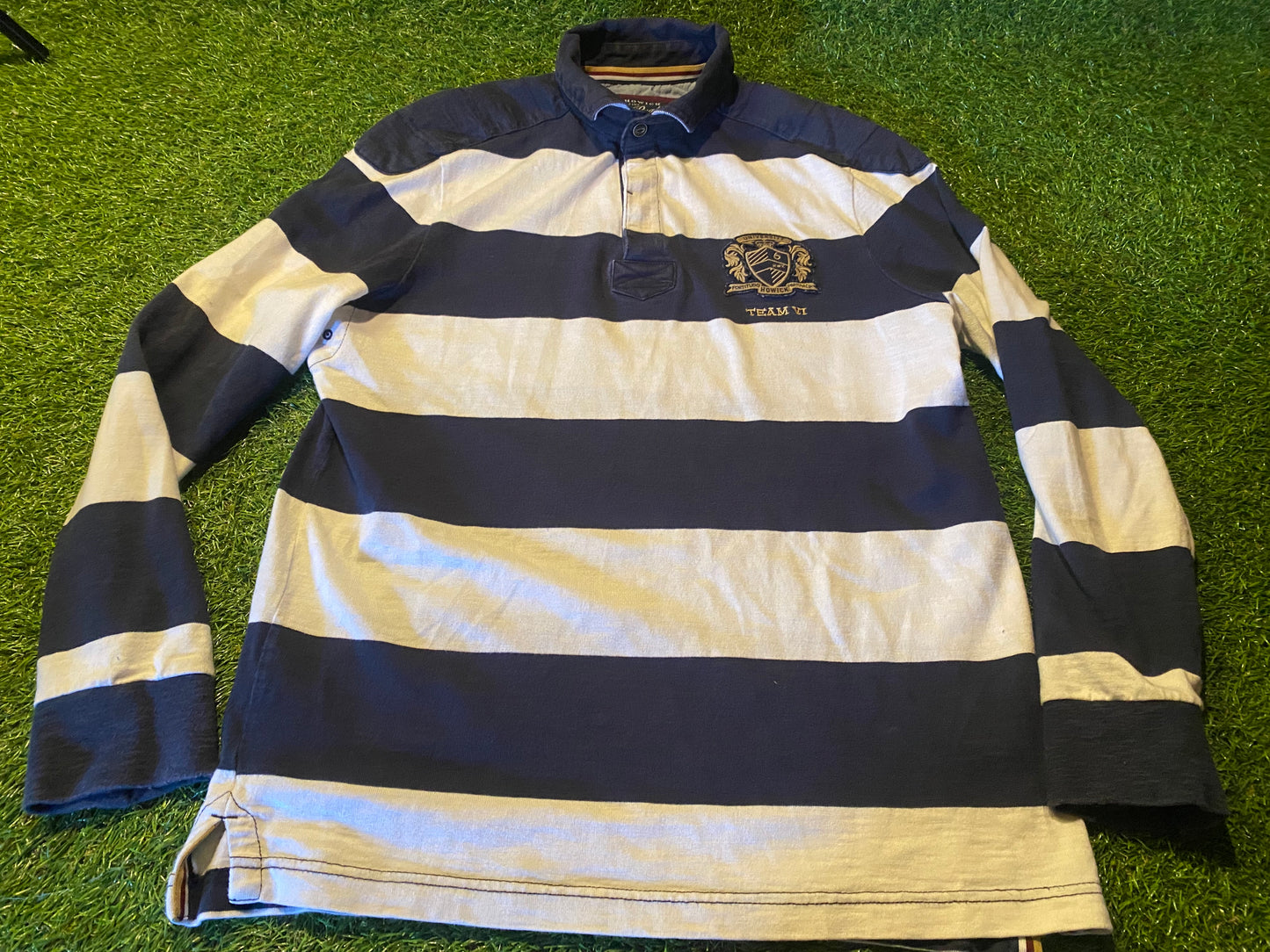 Howick University Fine Rugby Union Football Medium Mans L/S Heavy Polo Type Jersey