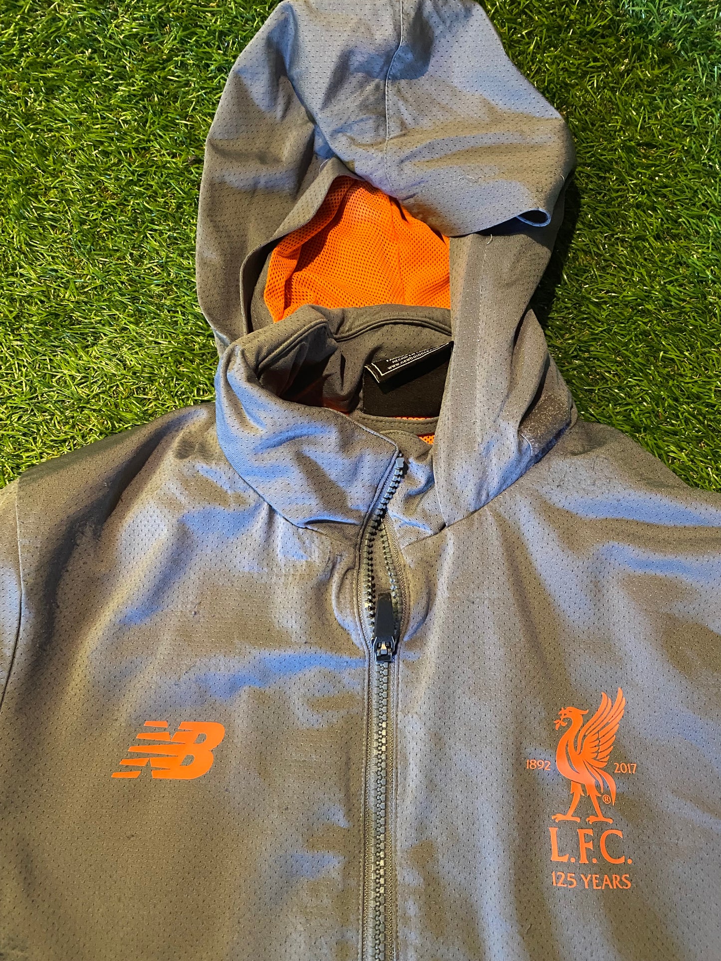 Liverpool FC Football Soccer XL Boys 13-15 Year Old Zip Up Hoody Hooded Lined Coat