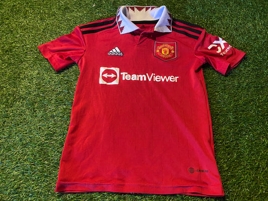 Manchester United England Football Soccer Small Boys 7-8 Year Old Adidas Home Jersey
