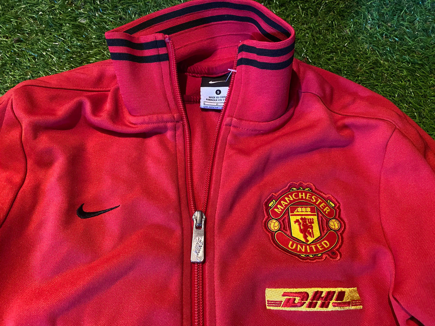 Manchester United England Football Soccer Small Boys 7-8 Year Old Nike Zip Up Jacket