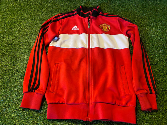 Manchester United England Football Soccer Small Boys 7-8 Year Old Adidas Zip Up Jacket