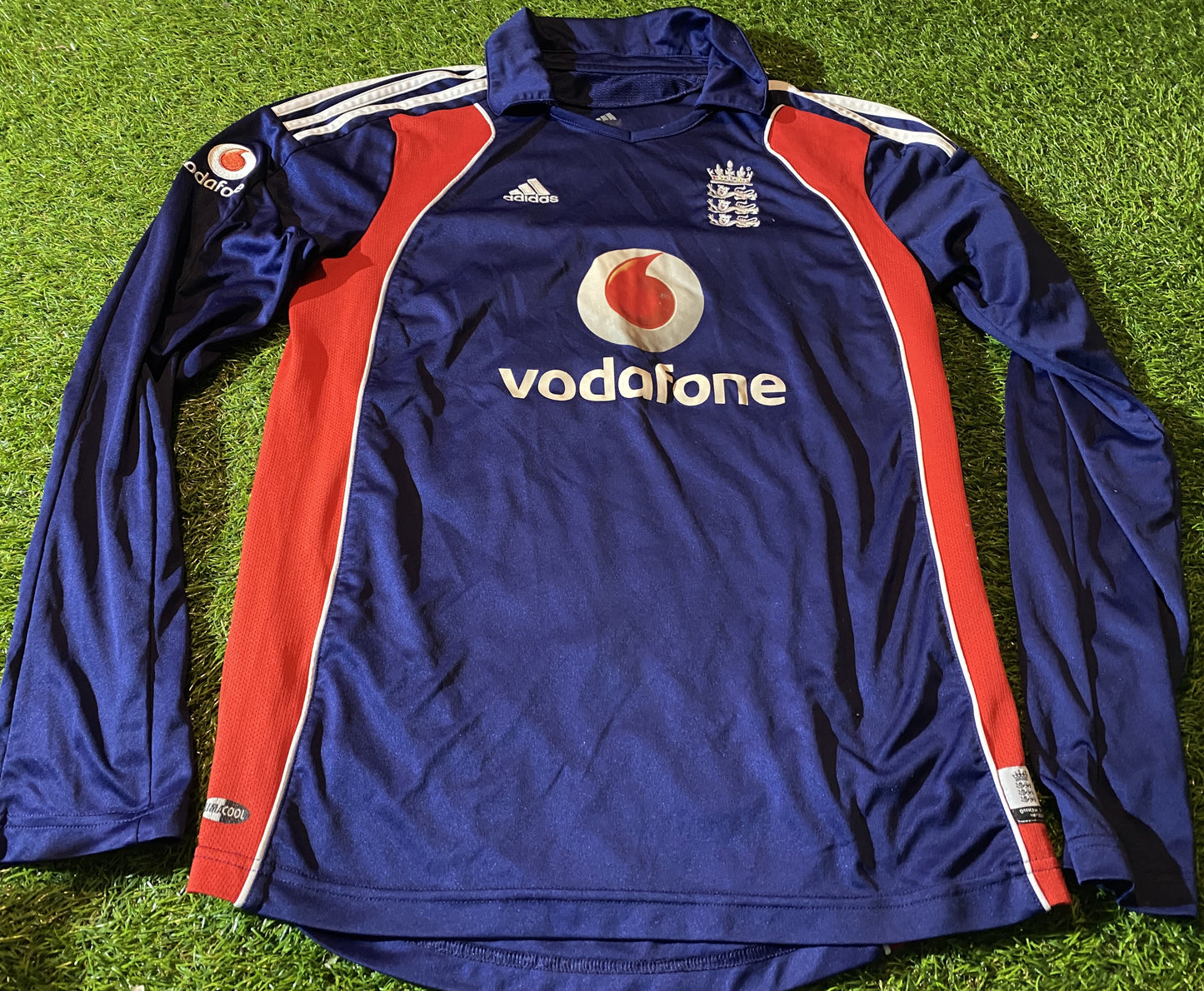 England English Cricket The Ashes Test Small Mans Rare Long Sleeved Adidas Jersey