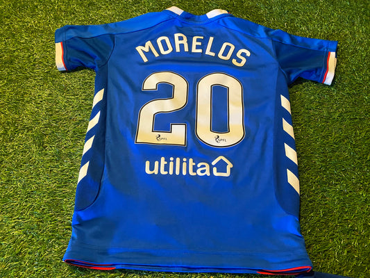 Glasgow Rangers Scotland Football Soccer Small Boys 7-8 Year Old Morelos no20  Home Jersey