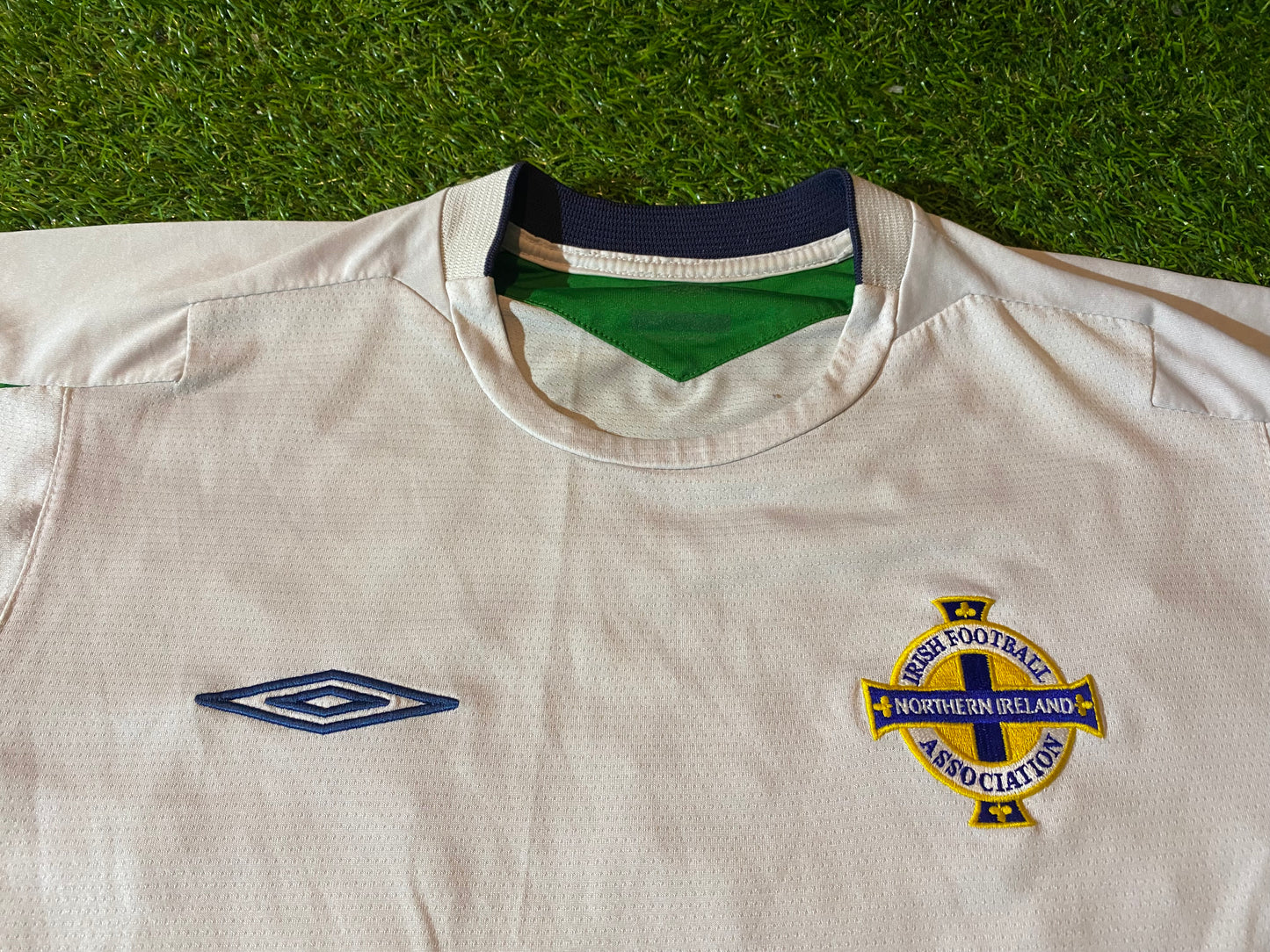 Northern Ireland Football Ulster Rare 2006 Medium Mans Umbro Made L/S Home Jersey