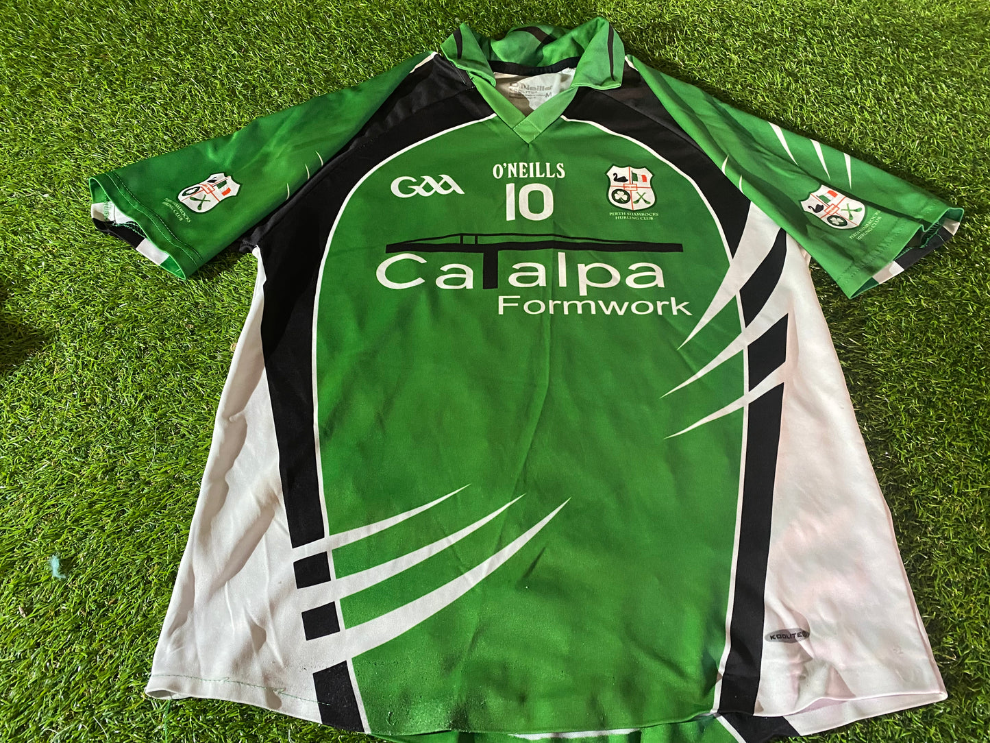 Perth Shamrocks Australia GAA Gaelic Football Medium Mans Match Worn no 10 Jersey / Shirt