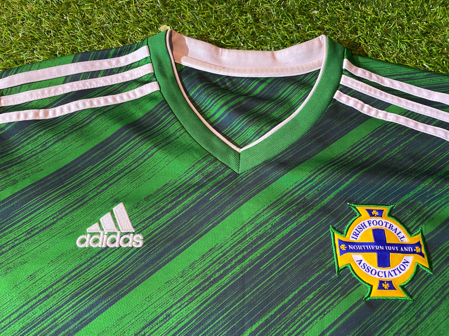 Northern Ireland Football Ulster GAWA Medium Mans Adidas Made S/S 2019 Home Jersey