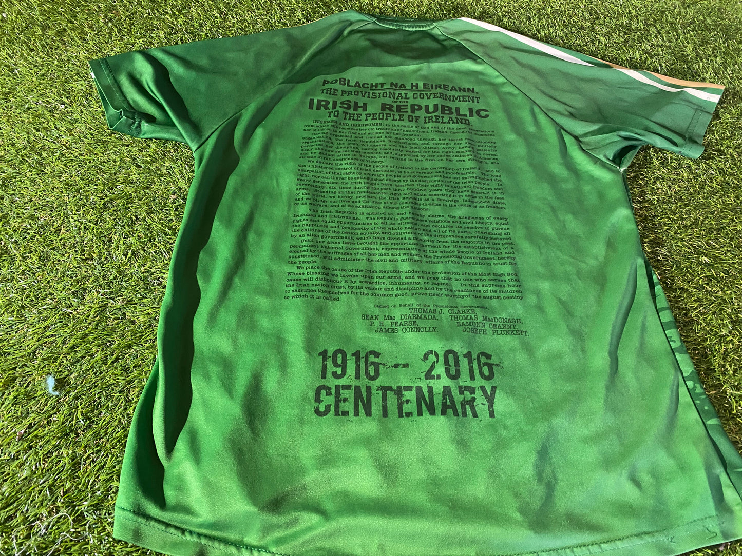 Easter Rising 1916-2016 Irish Republican Eire Hurling GAA Gaelic Football Large Mans Jersey