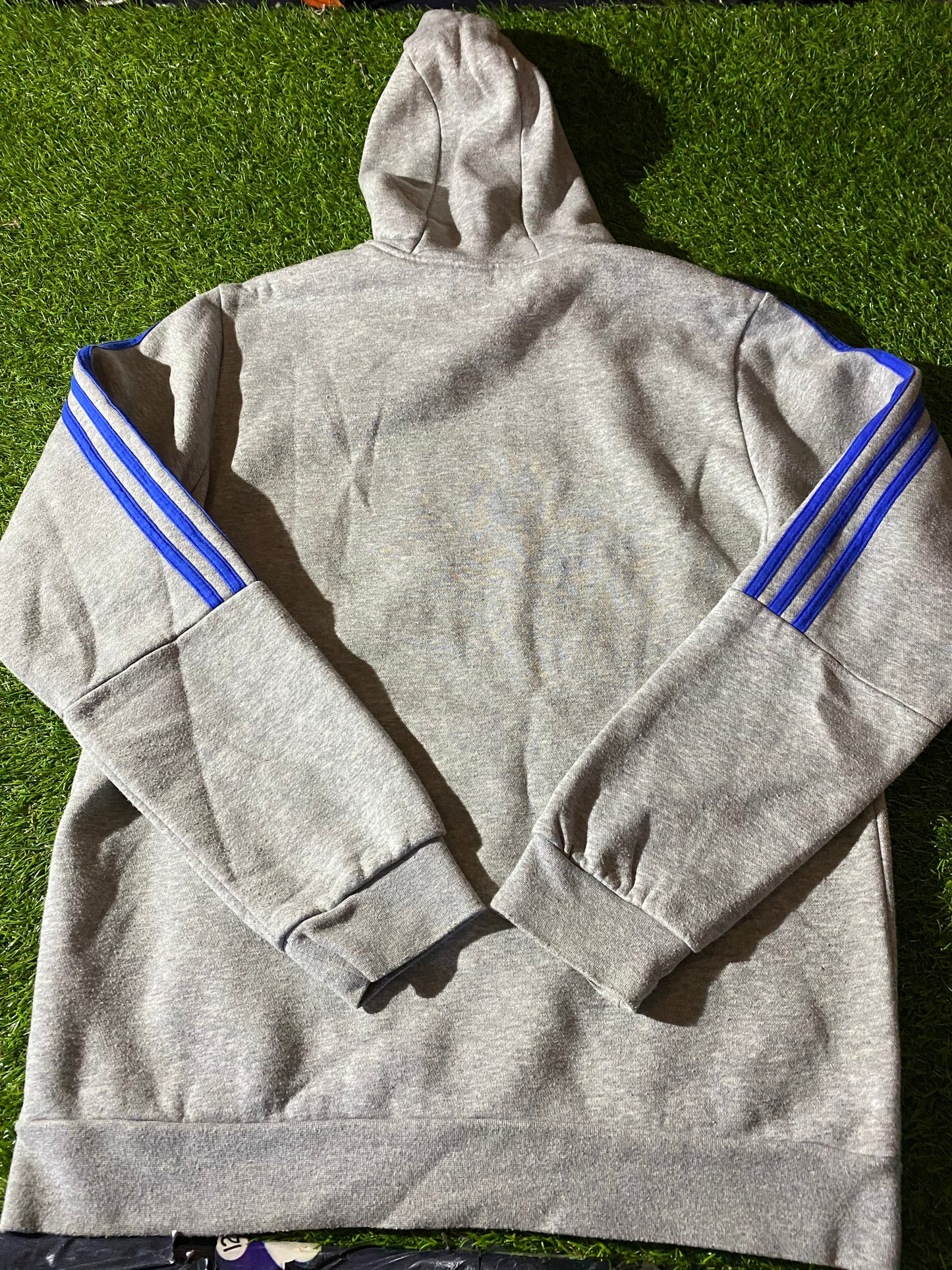 Adidas 3 Three Stripes Medium Mans Soft Hoody Hooded Top