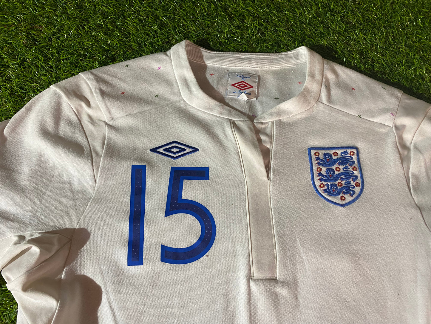 England English Soccer Football Womans Match Worn / Issued No 15 Size 12 Jersey / Shirt