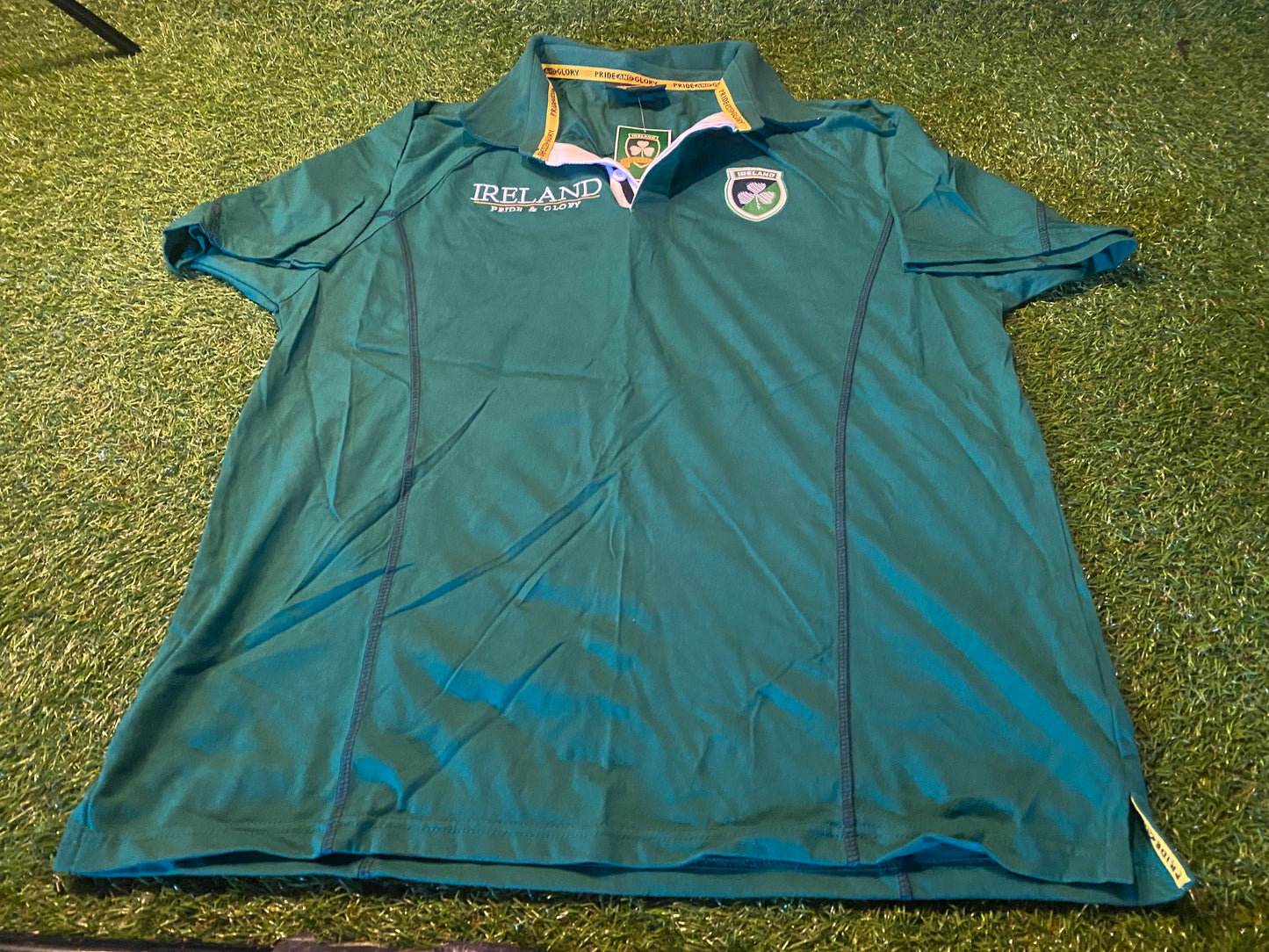 St Patricks Day Ireland Eire Irish Rugby Union Football Large Mans New BNWT Jersey