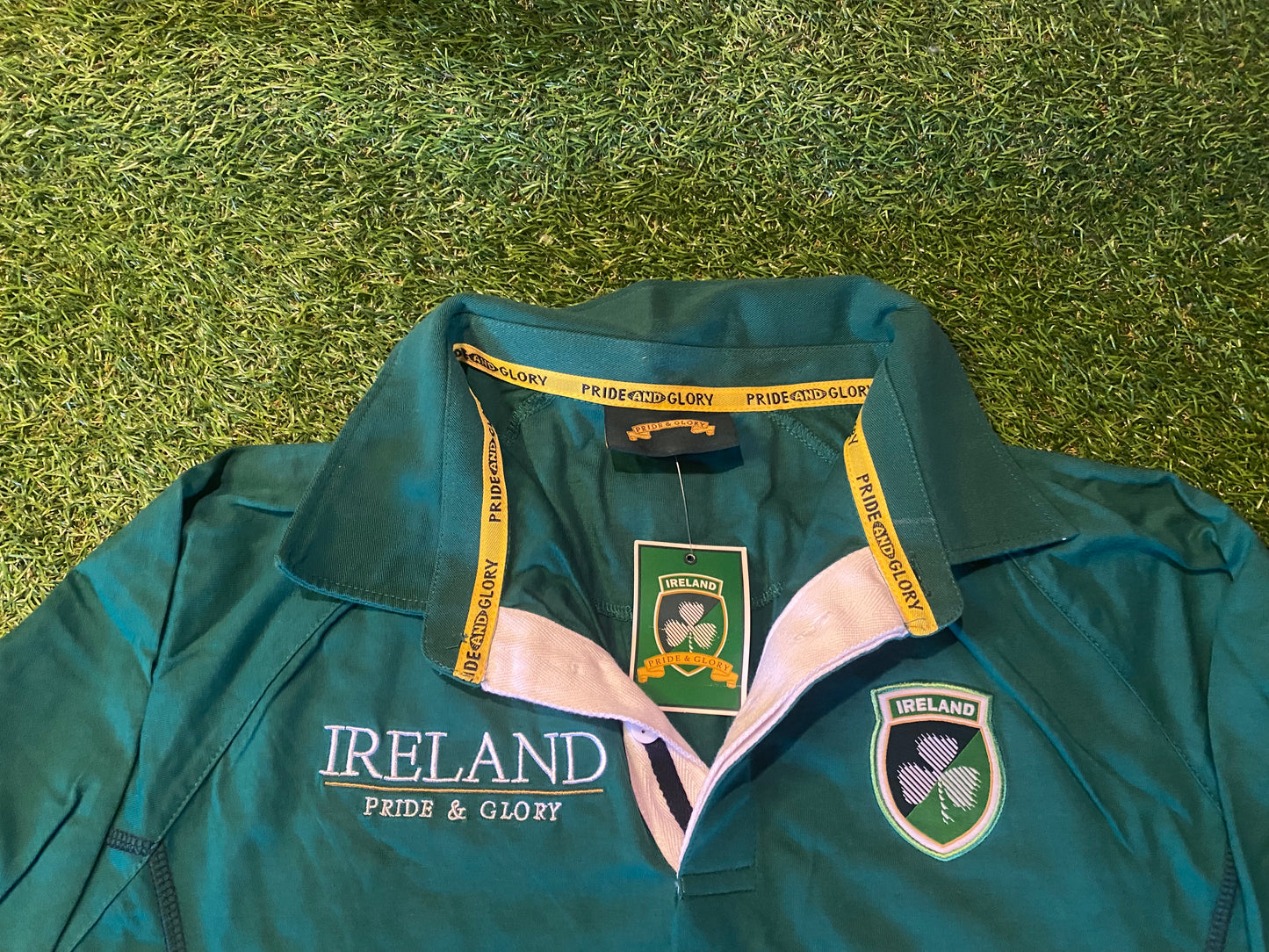 St Patricks Day Ireland Eire Irish Rugby Union Football Large Mans New BNWT Jersey