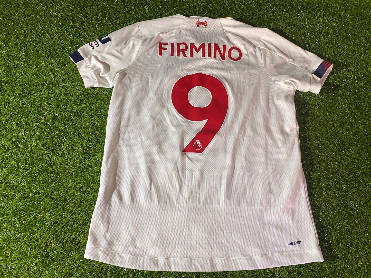 Liverpool England Football Youths / X Small Mans Firmino no9 New Balance Away Jersey