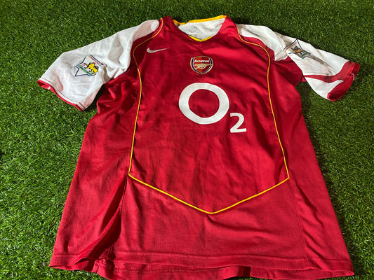 Arsenal Gunners England Football Large Mans Vintage Nike 2003 Champions Home Jersey