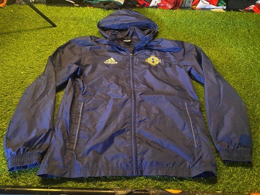 Northern Ireland Football Small Mans Adidas Breathable Lined Weatherproof Hooded Coat