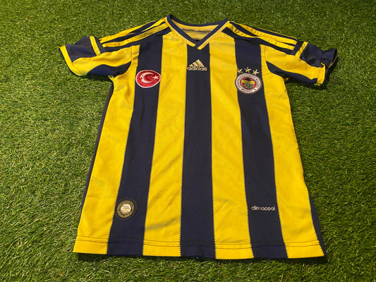 Fenerbahce FC Turkey Turkish Football Soccer Small Boys 7-8 Year Old Adidas Home Jersey