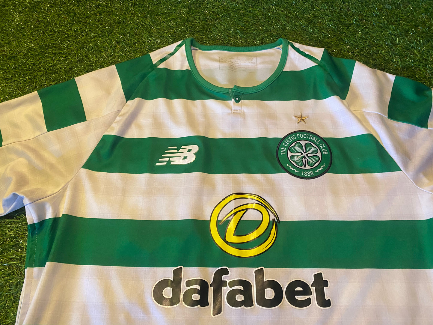 Celtic FC Scotland Scottish Soccer Football Medium Mans New Balance Made HomeJersey