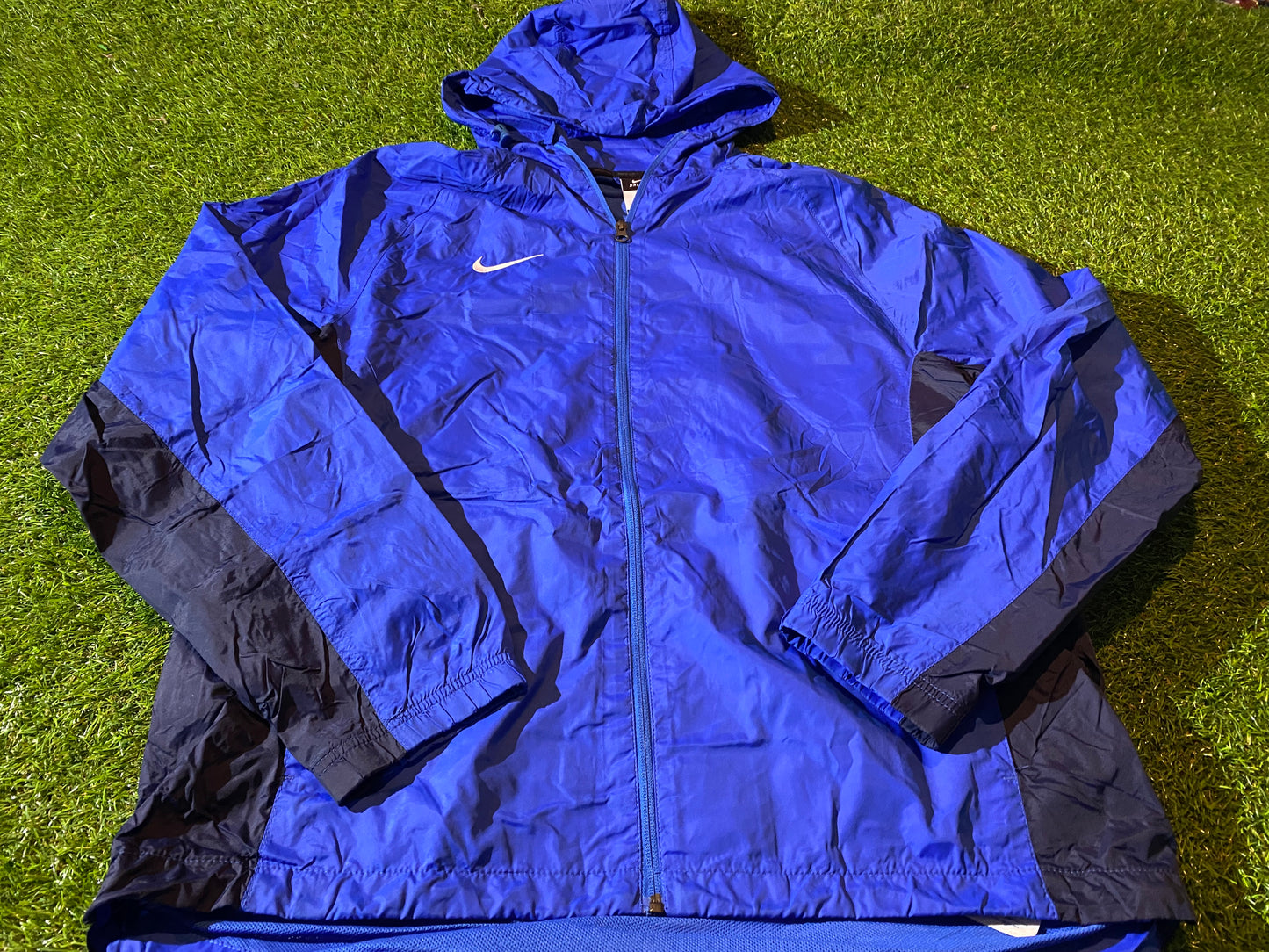 Nike Made Large Mans Breathable Lined Lighter Hooded Weatherproof Jacket / Coat