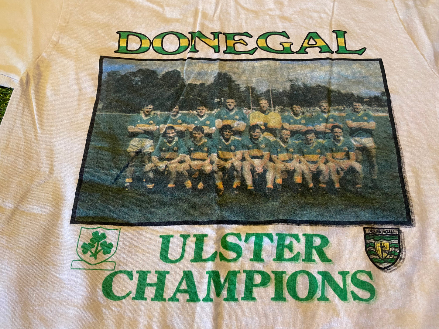 Co Donegal GAA Gaelic Football Ireland Rare Vintage Small Mans Champions Cotton T Shirt