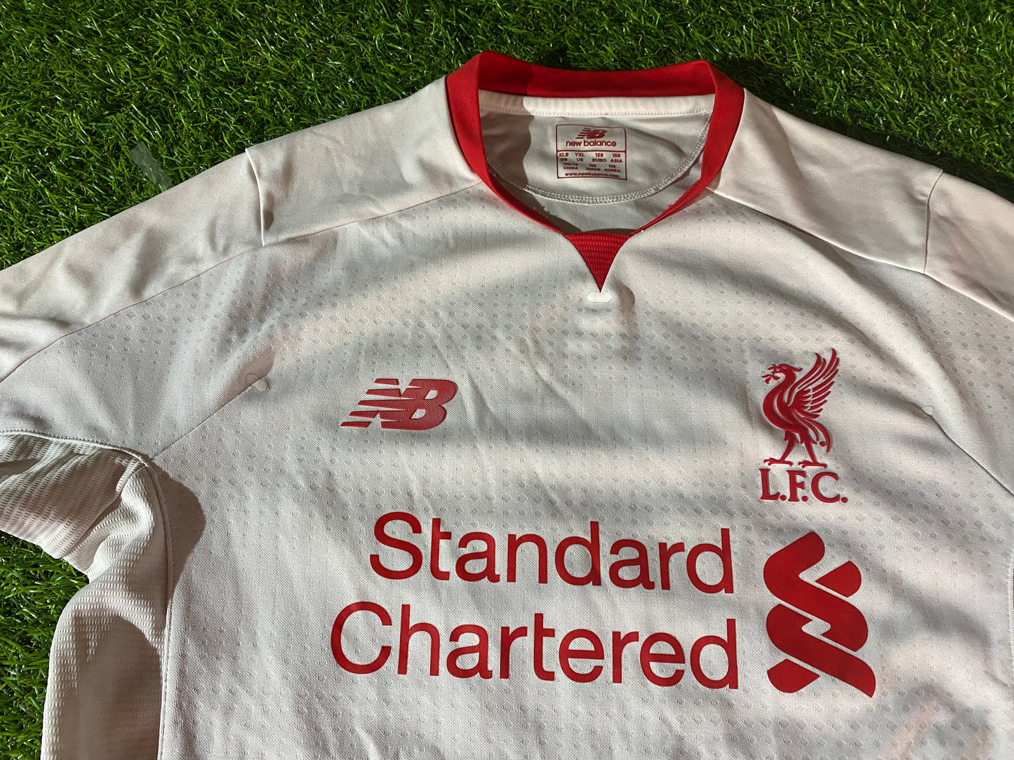 Liverpool England Football Youths / XS Mans New Balance Made Away Jersey