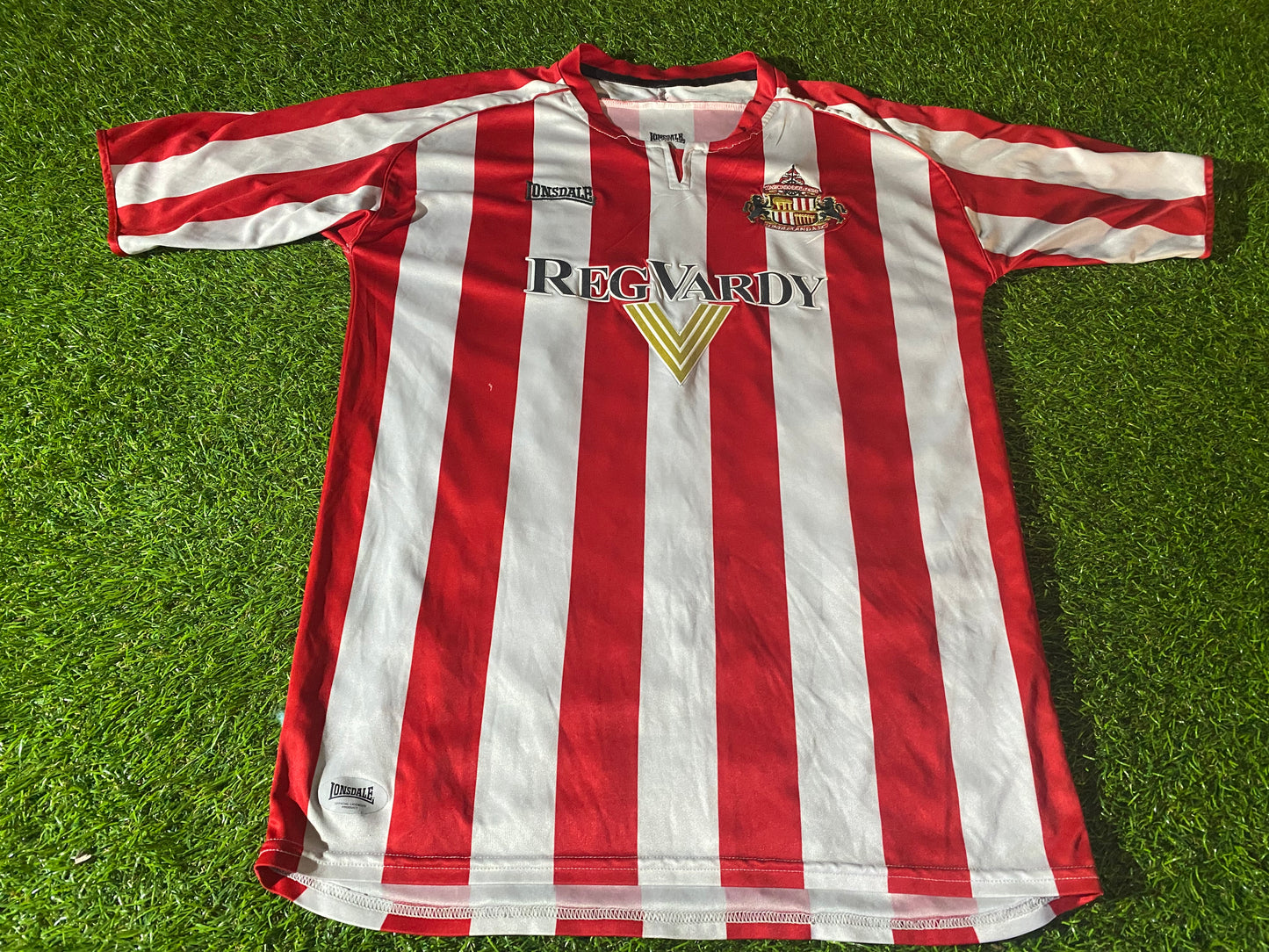 Sunderland England Soccer Football XL Boys / Youths Lonsdale Vintage Home Jersey