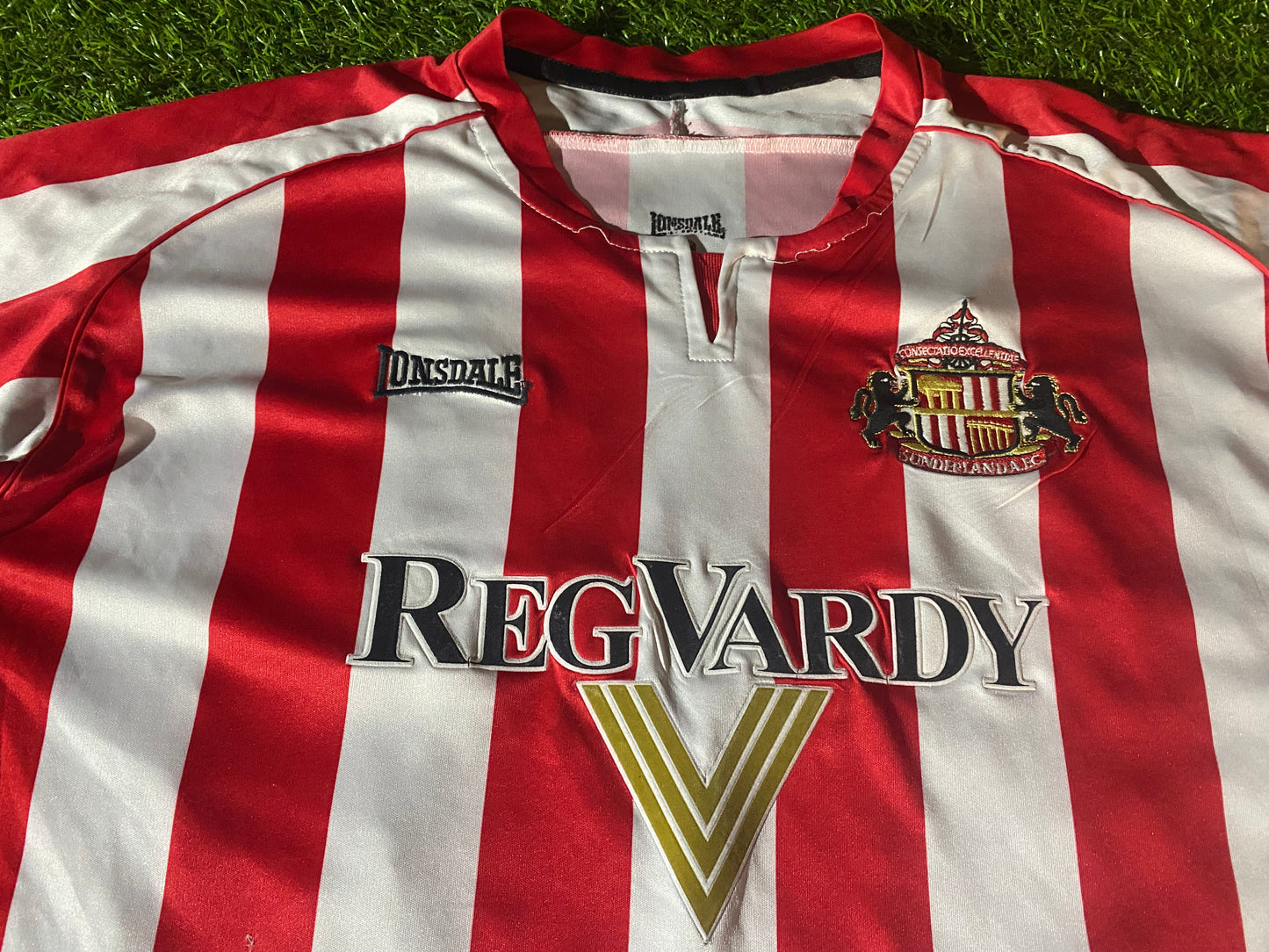 Sunderland England Soccer Football XL Boys / Youths Lonsdale Vintage Home Jersey