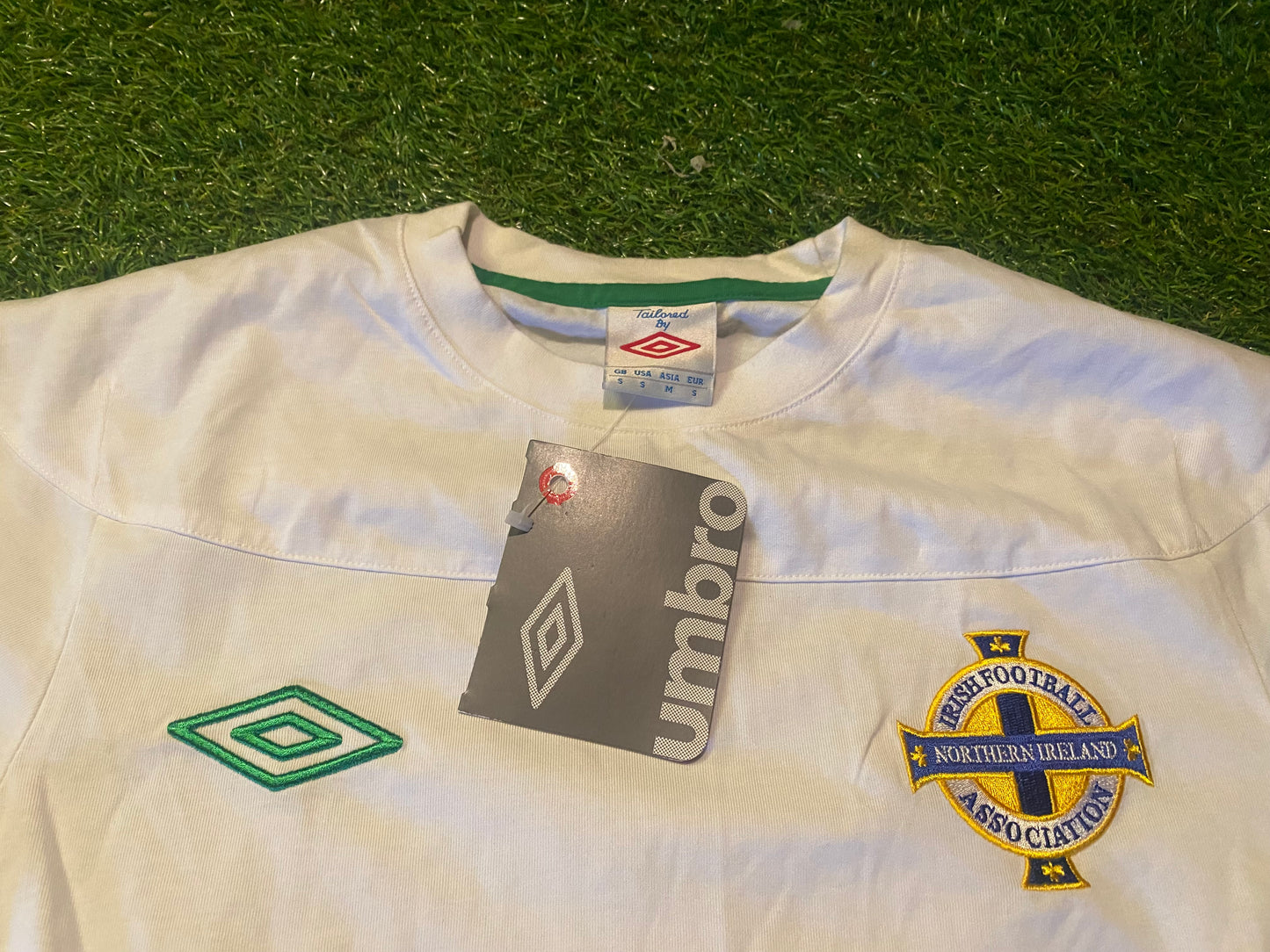 Northern Ireland Football Ulster GAWA Small Mans New BNWT Umbro Cotton T Shirt