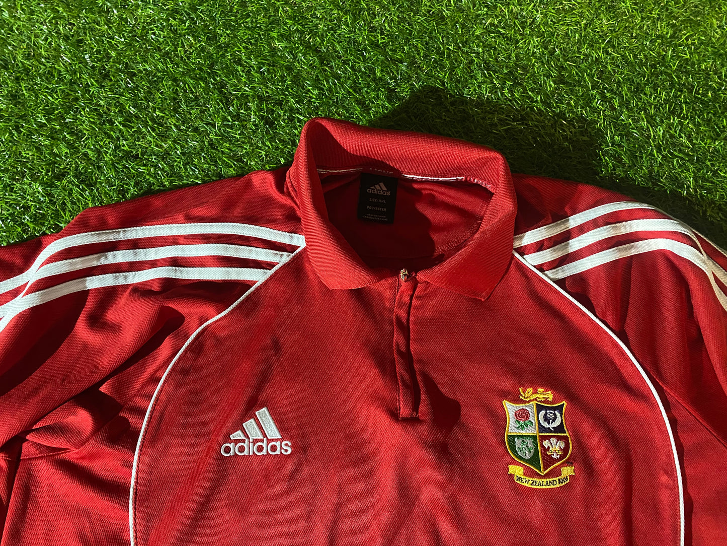 British & Irish Lions Rugby Union Football XXL 2XL Mans 2005 Adidas Tour of New Zealand Polo  Jersey