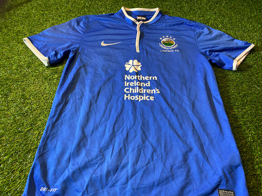 Linfield FC Ulster Northern Ireland Football Medium Mans Nike Made Home Jersey