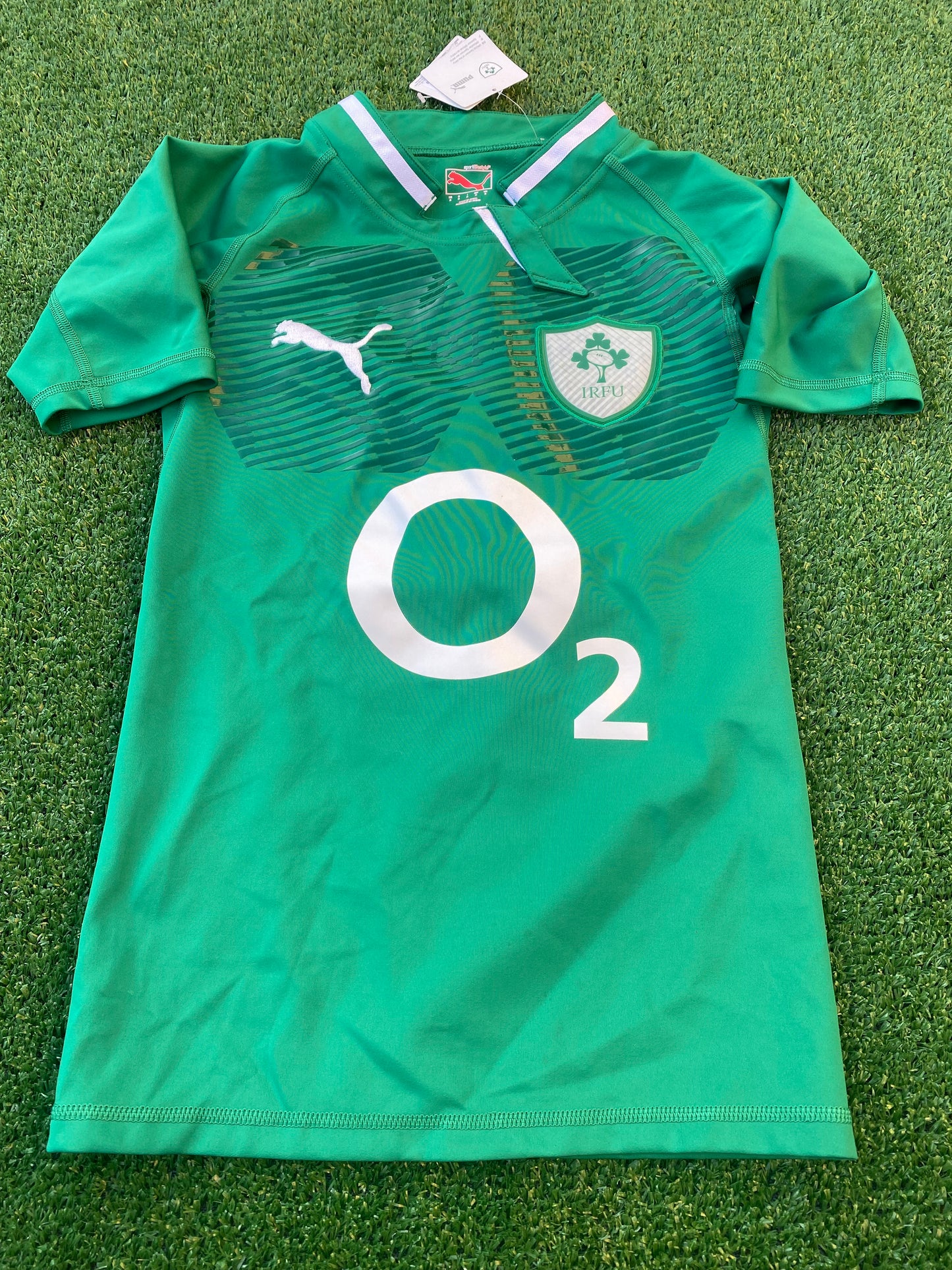 Ireland Eire Irish Rugby Union Small Mans New BNWT Puma Made Jersey