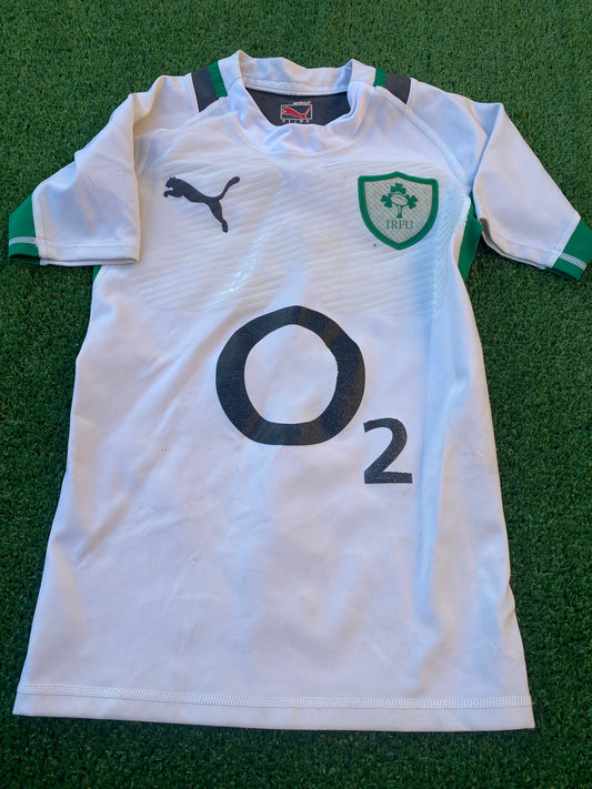 Ireland Eire Irish Rugby Union Small Mans Tight Fit Player Issue Puma Made Away Jersey