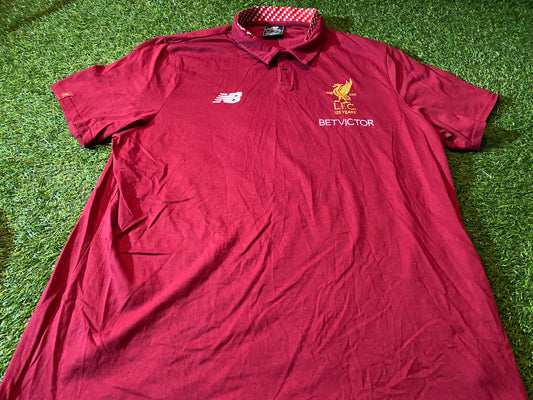 Liverpool England Football Soccer EPL XXL 2XL Mans New Balance Made 125 yr Polo Jersey