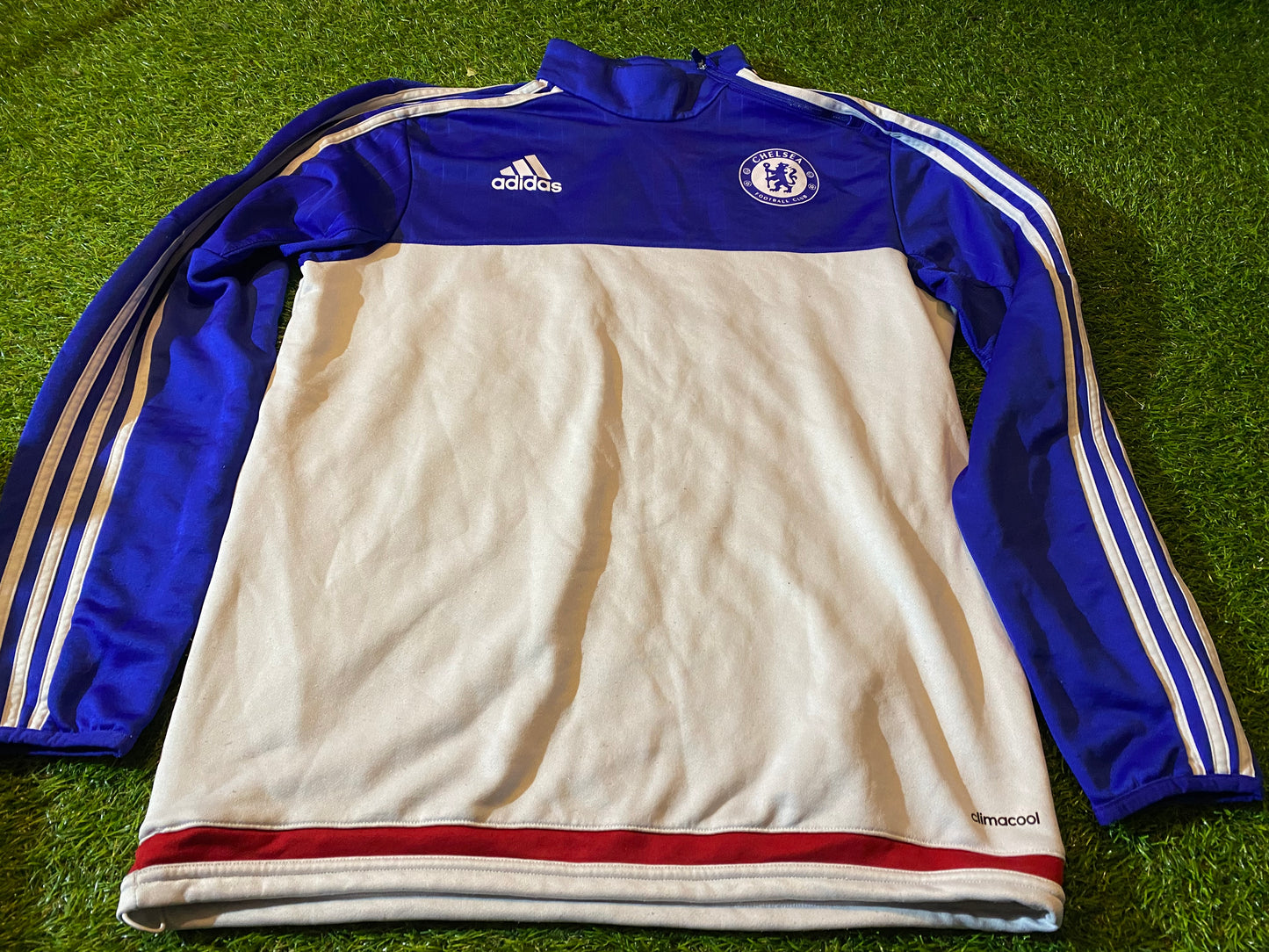 Chelsea FC England Football Soccer Medium Mans Adidas Sweater / Over Top