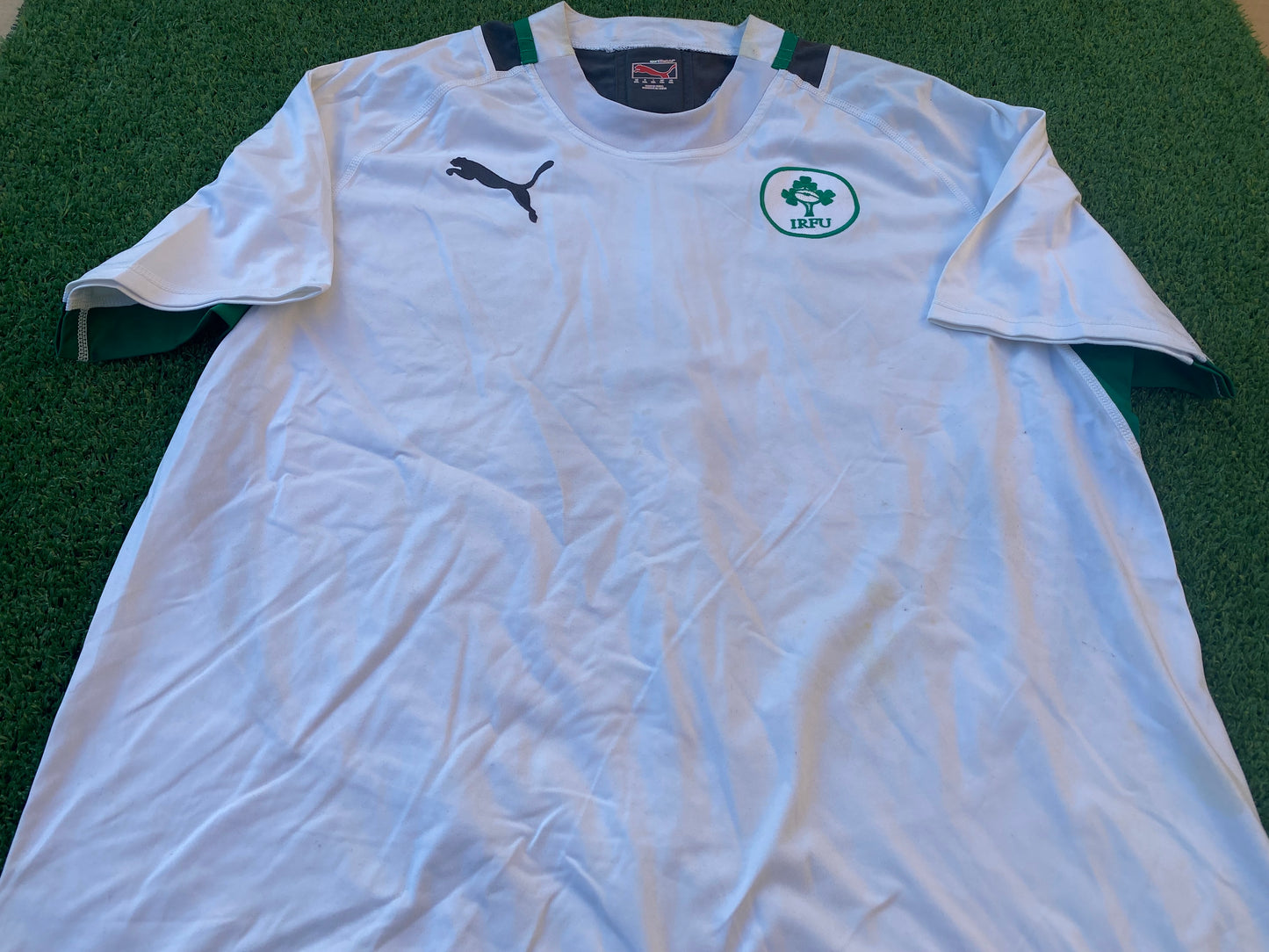 Ireland IRFU Eire Irish Rugby Union Football XXL 2XL Mans Puma Made Unsponsored Jersey