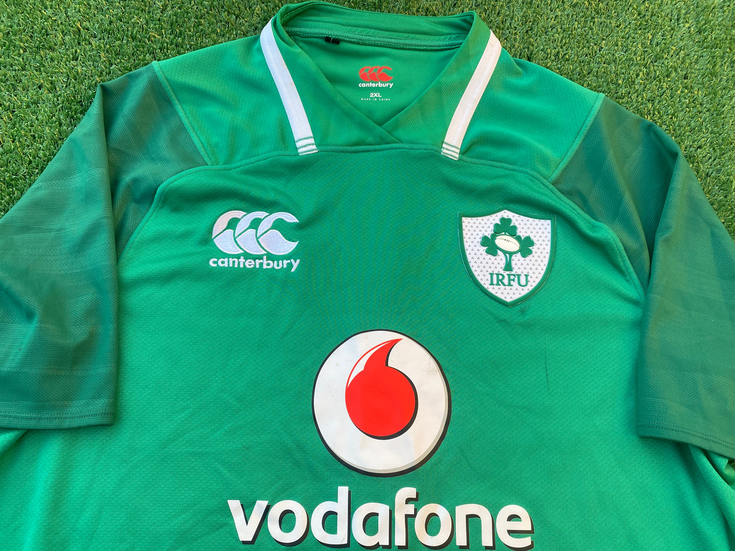 Ireland IRFU Eire Irish Rugby Union Football XXL 2XL Mans CCC Made Home Jersey