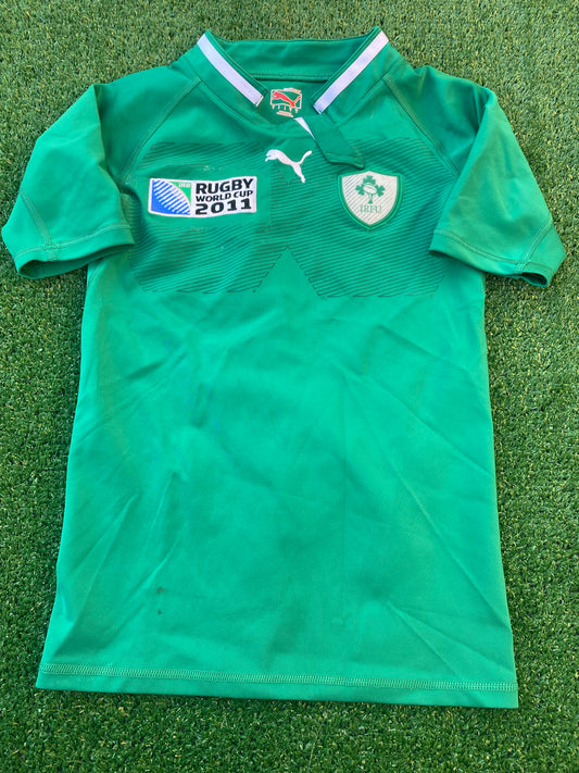 Ireland IRFU Eire Irish Rugby Union Small Mans Puma World Cup 2011 Player Issue Jersey