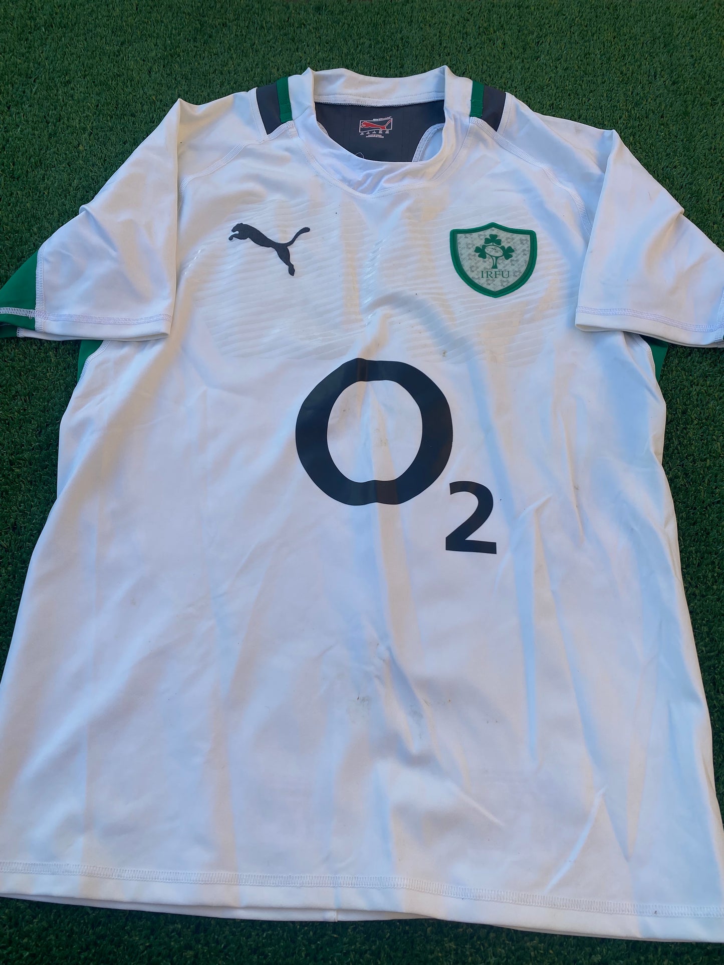 Ireland IRFU Eire Irish Rugby Union XXL 2XL Mans Puma Made Tight Fit Player Issue Jersey