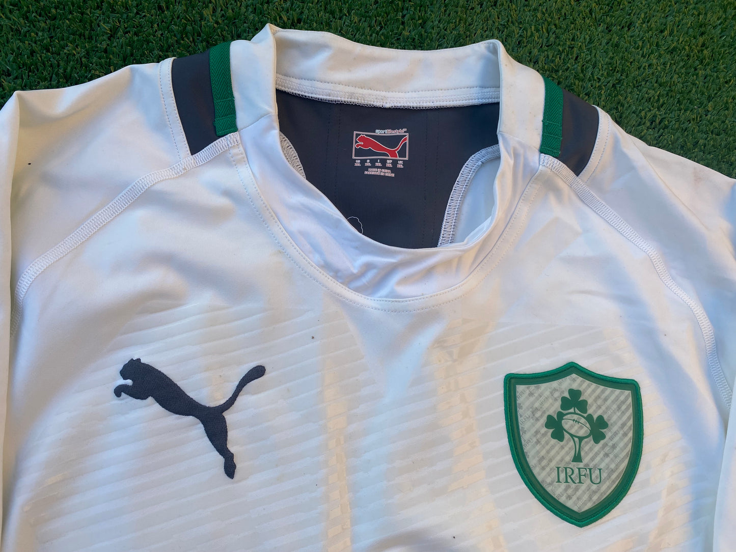 Ireland IRFU Eire Irish Rugby Union XXL 2XL Mans Puma Made Tight Fit Player Issue Jersey