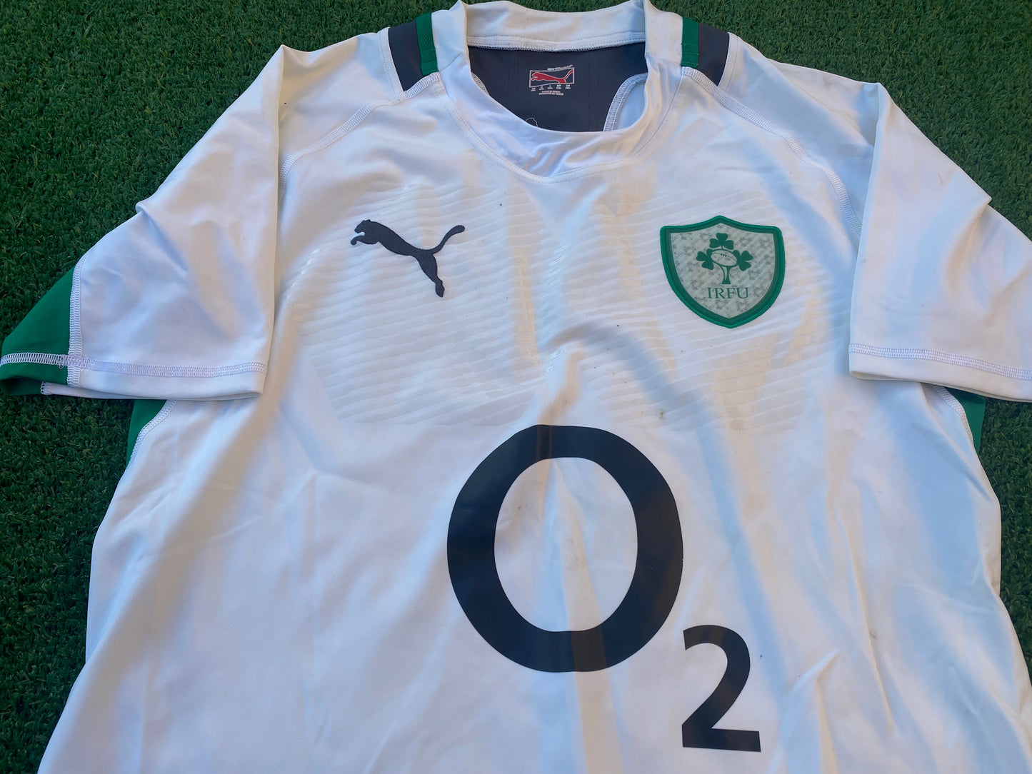 Ireland IRFU Eire Irish Rugby Union XXL 2XL Mans Puma Made Tight Fit Player Issue Jersey