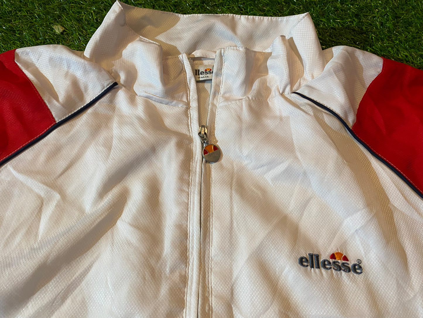 Ellesse Made Italian Vintage Full Zip Up Lighter Lined Jacket UK Large Mans Size